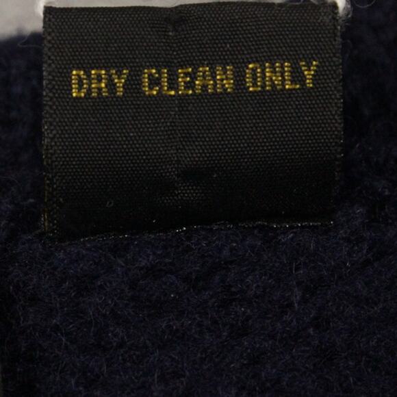 Oxford and Fulham Sweater Mens Large Casual Nordic Design Sleeves Dark Blue Wool - Picture 4 of 8